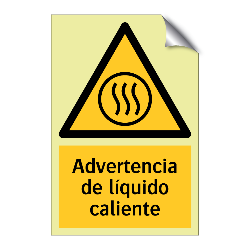 Advertencia de líquido caliente