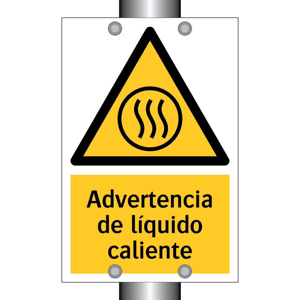 Advertencia de líquido caliente