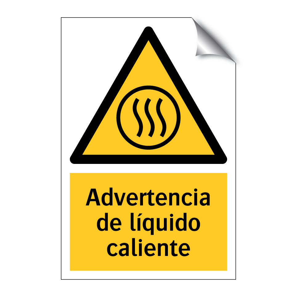Advertencia de líquido caliente