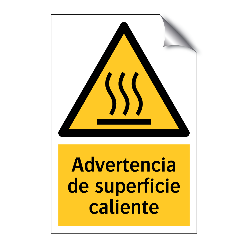 Advertencia de superficie caliente