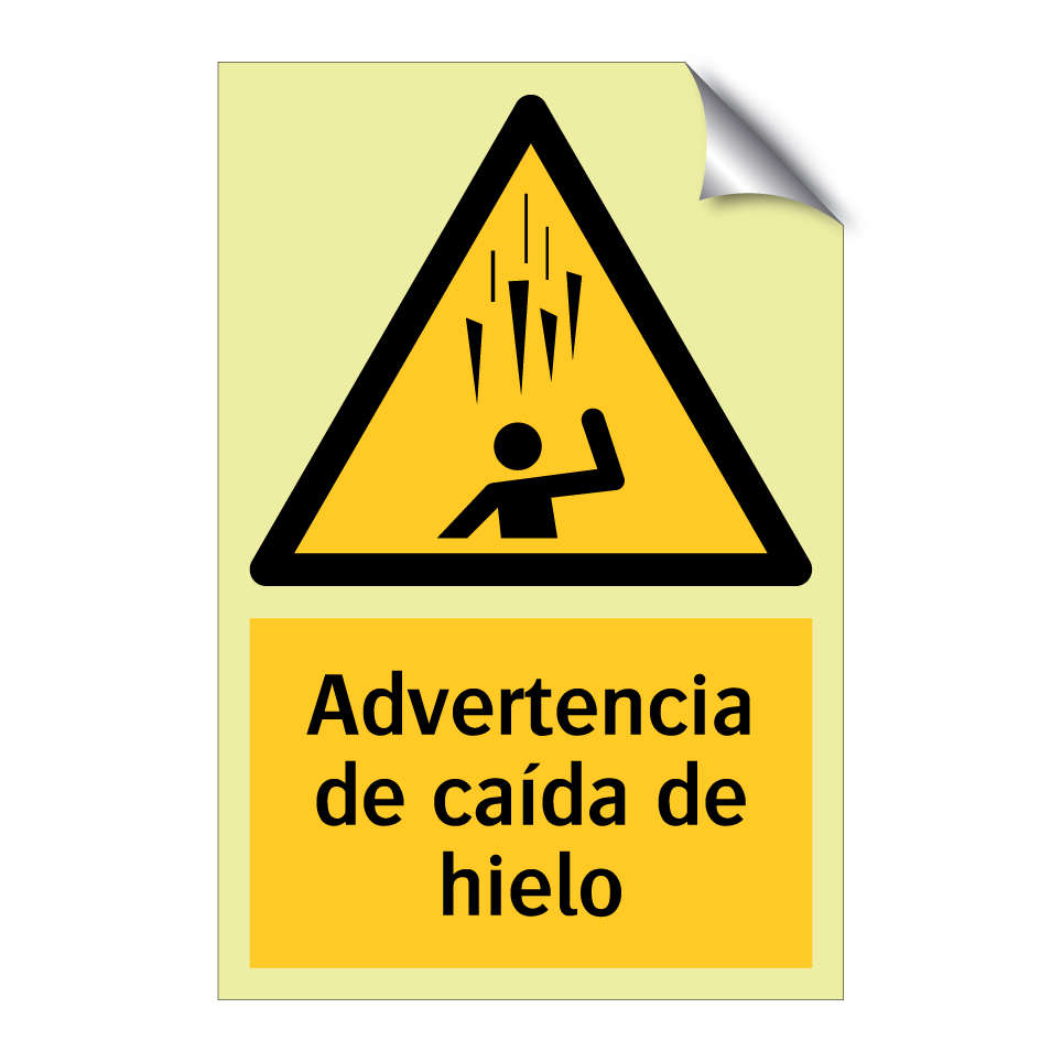 Advertencia de caída de hielo