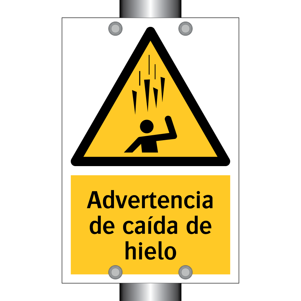 Advertencia de caída de hielo