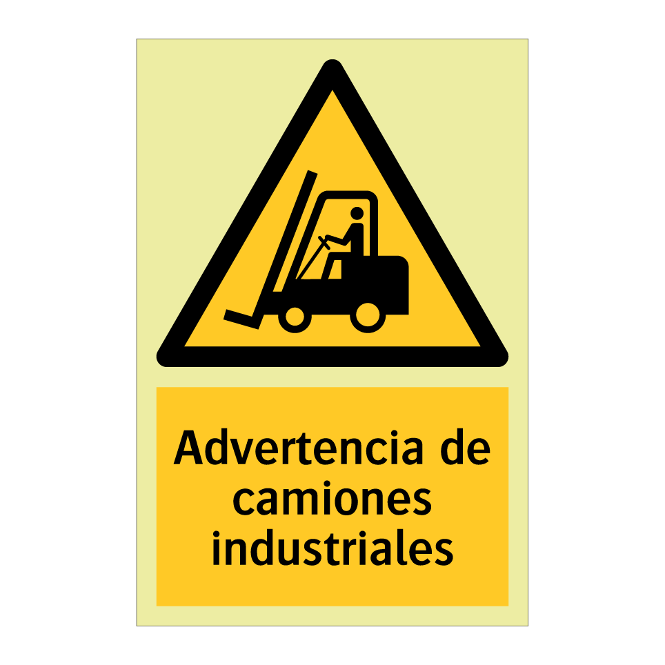 Advertencia de camiones industriales