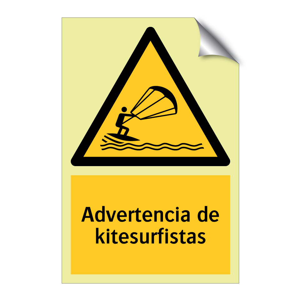 Advertencia de kitesurfistas
