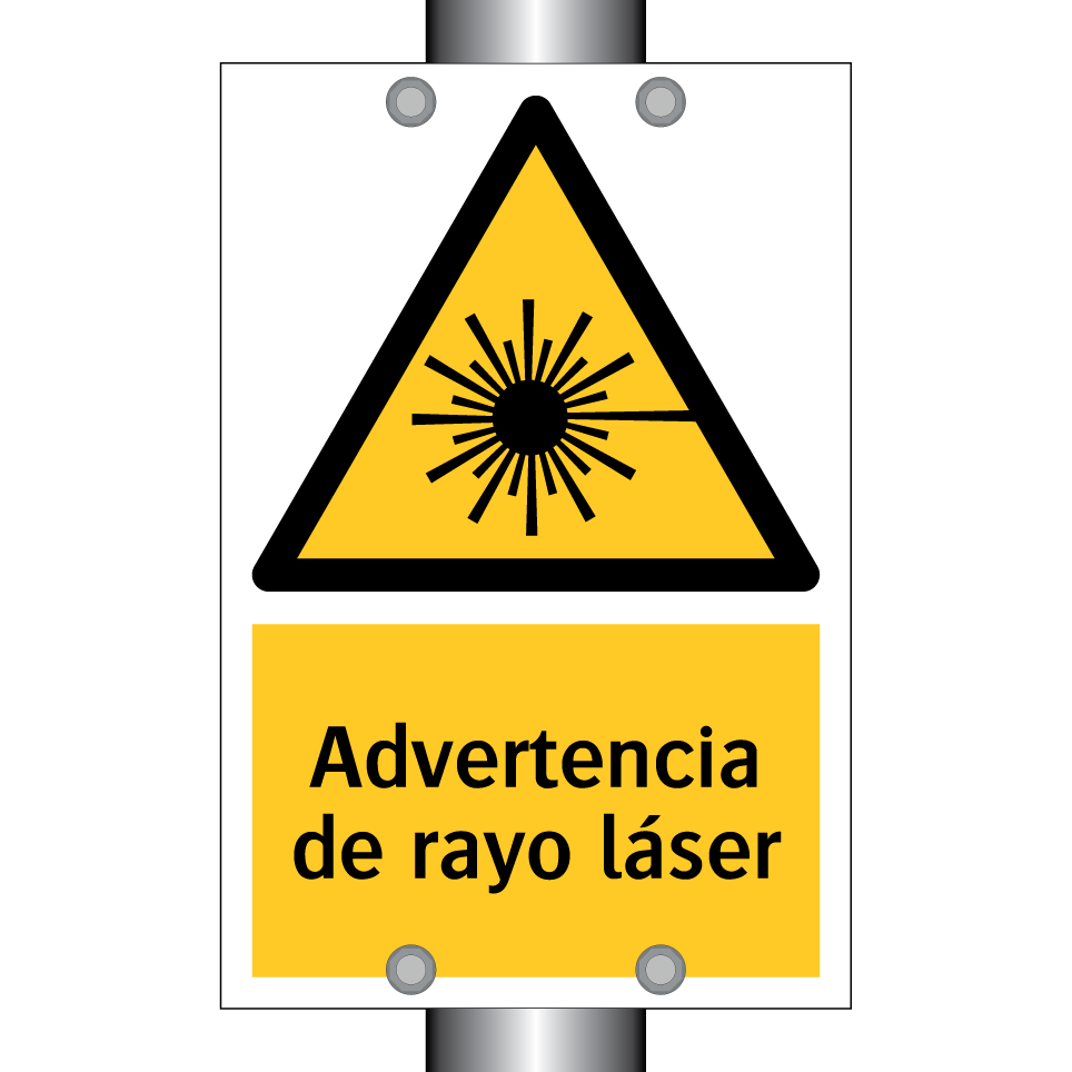 Advertencia de rayo láser