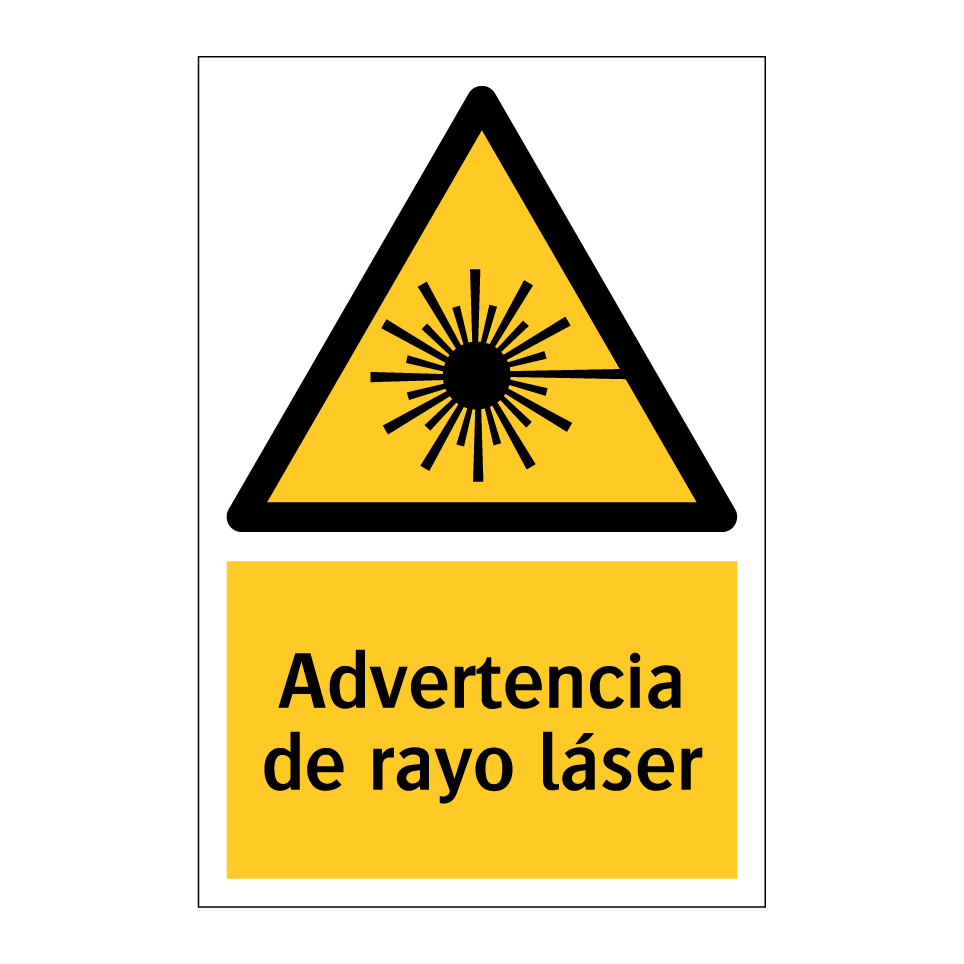 Advertencia de rayo láser