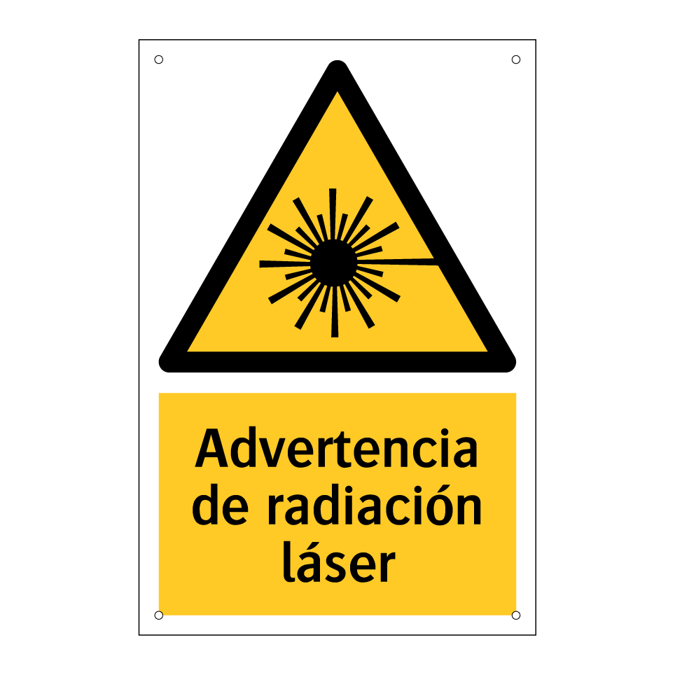 Advertencia de radiación láser