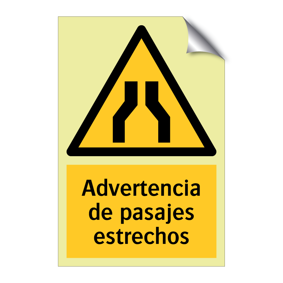 Advertencia de pasajes estrechos