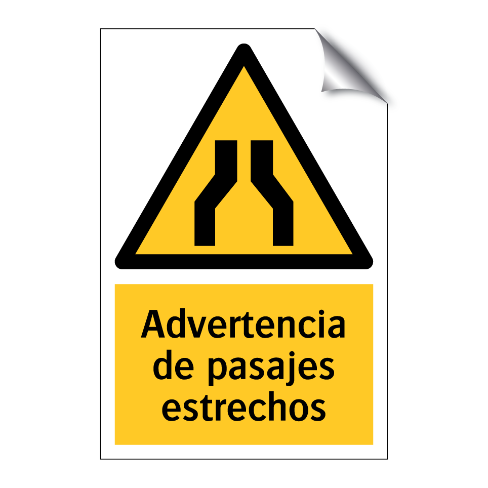 Advertencia de pasajes estrechos