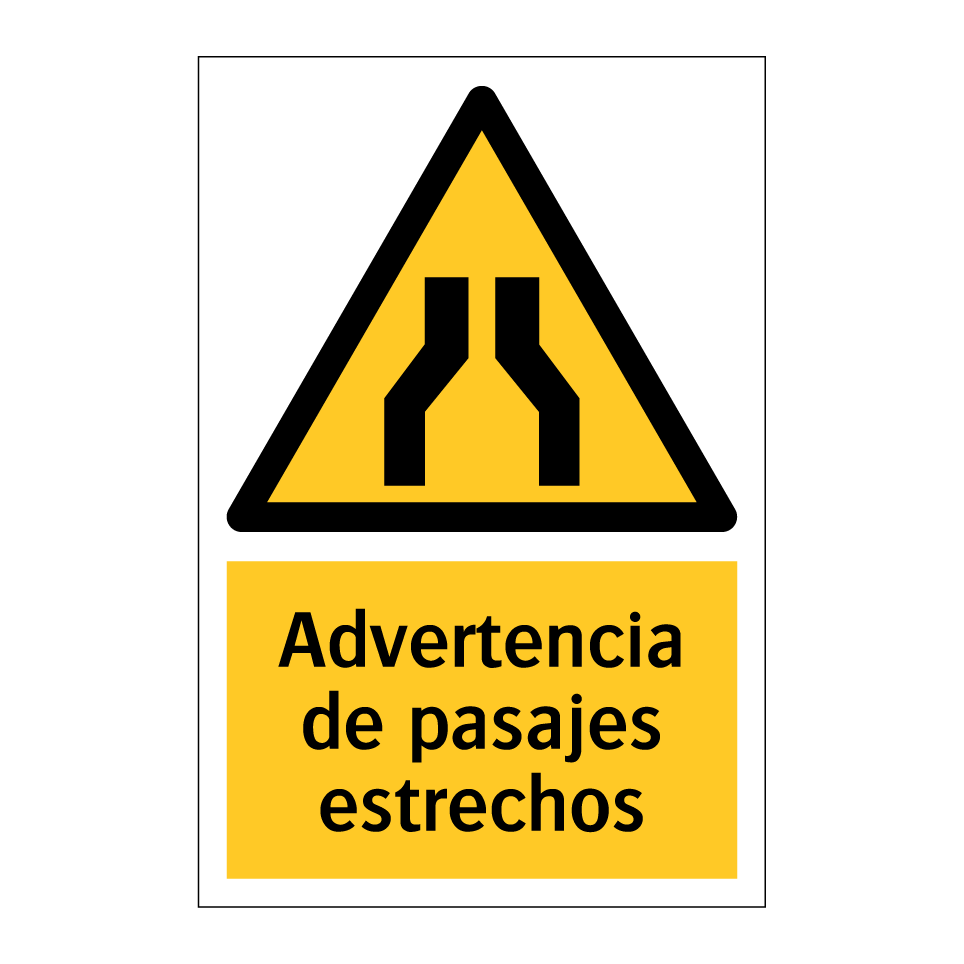 Advertencia de pasajes estrechos