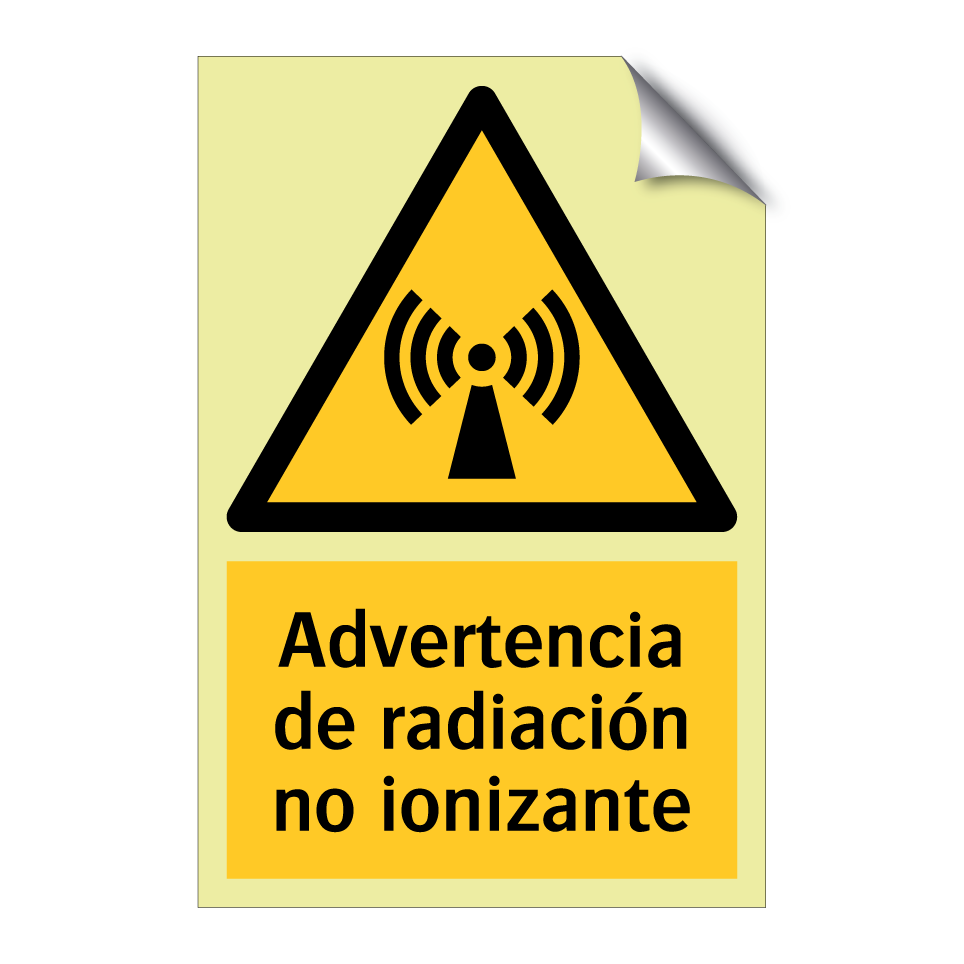 Advertencia de radiación no ionizante