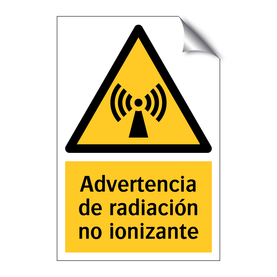 Advertencia de radiación no ionizante