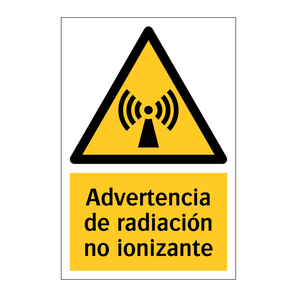 Advertencia de radiación no ionizante