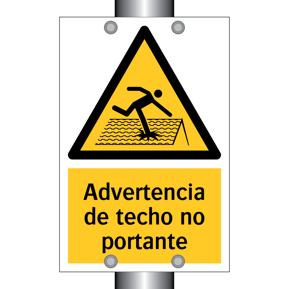 Advertencia de techo no portante