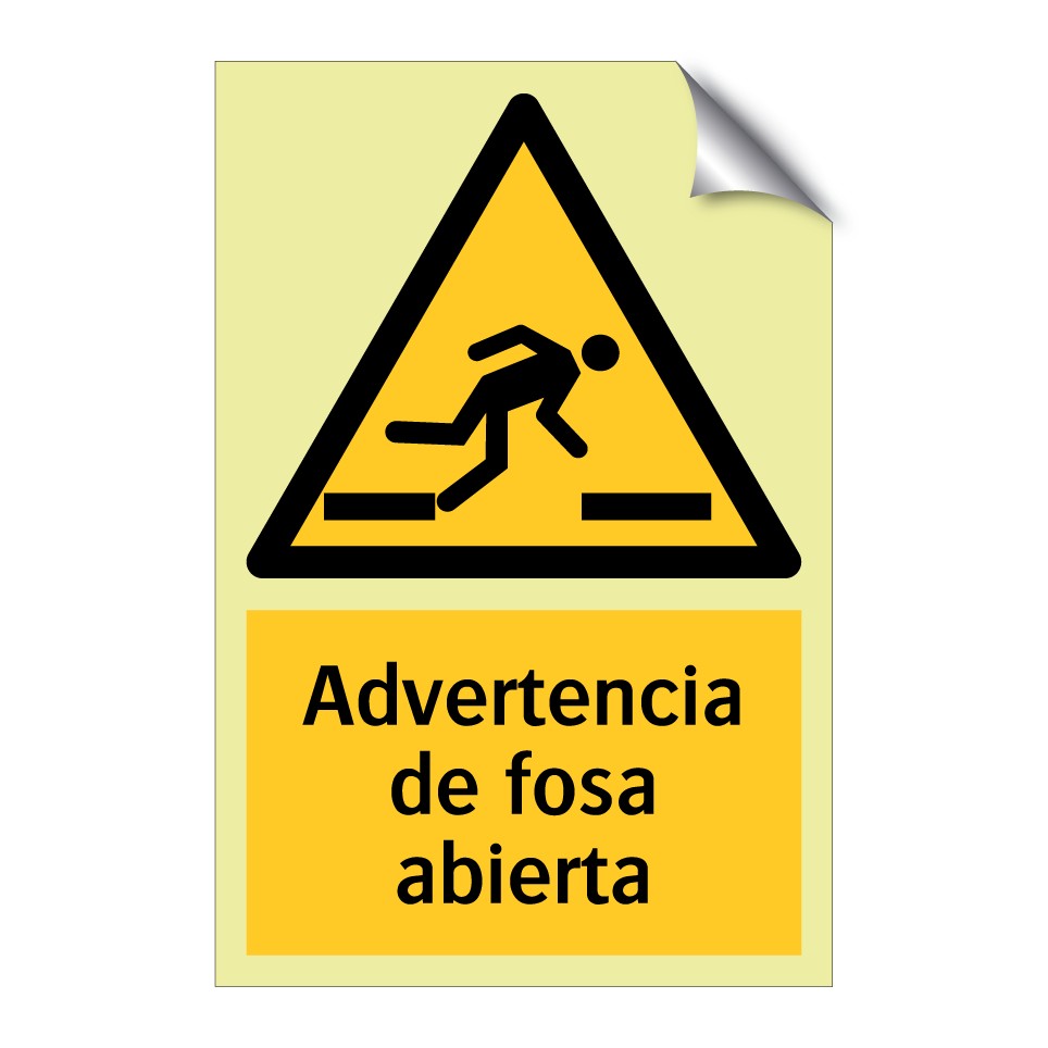 Advertencia de fosa abierta