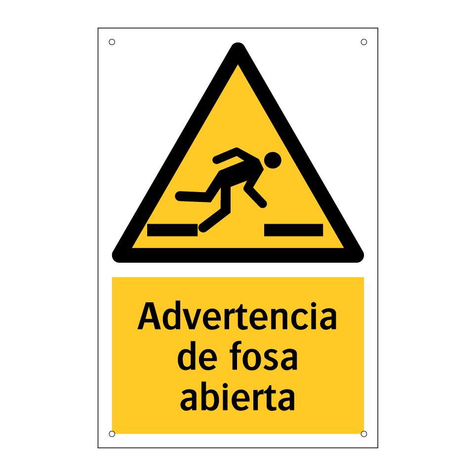 Advertencia de fosa abierta