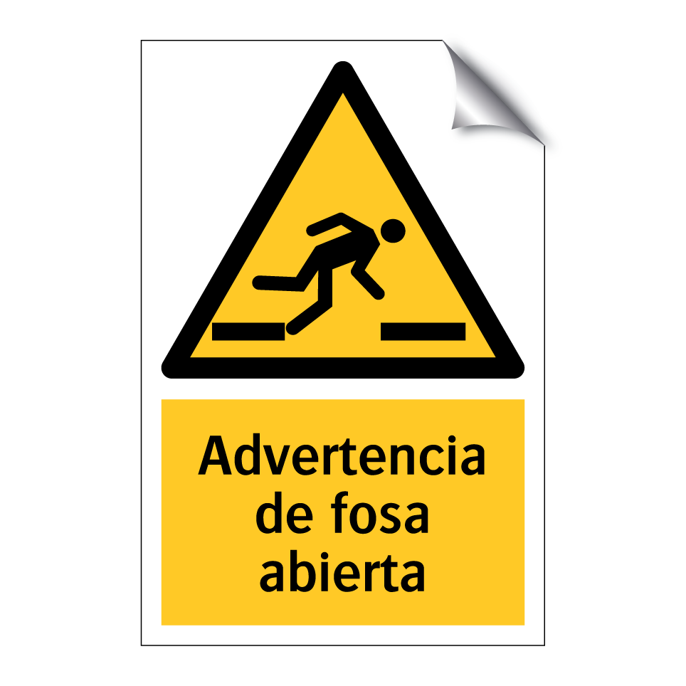 Advertencia de fosa abierta
