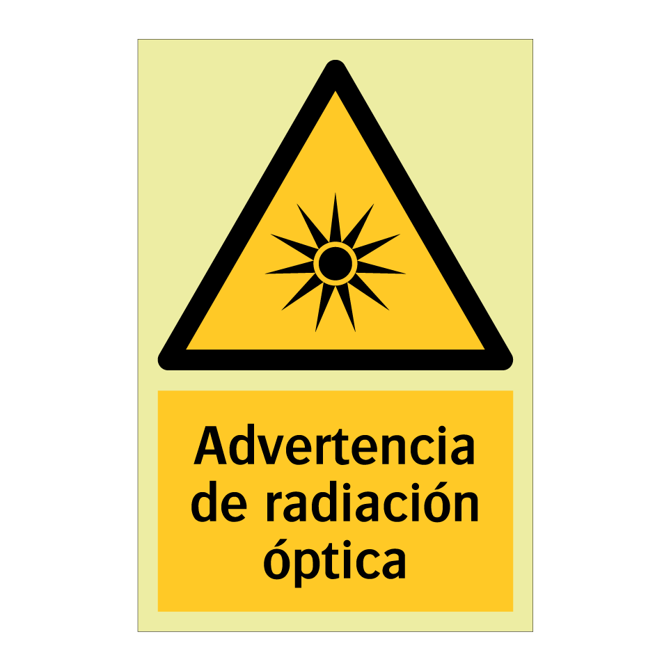 Advertencia de radiación óptica