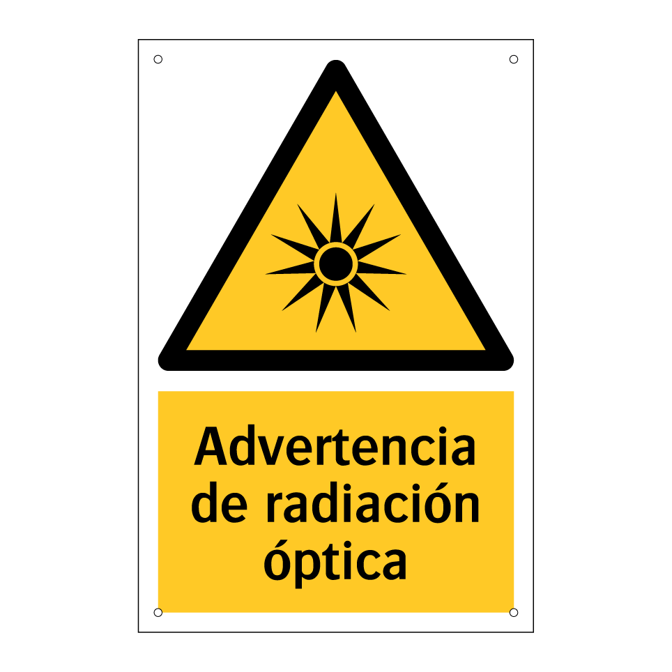 Advertencia de radiación óptica