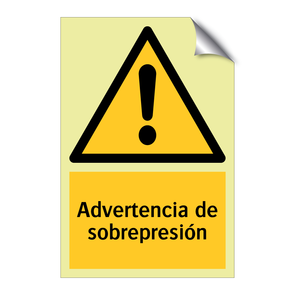 Advertencia de sobrepresión