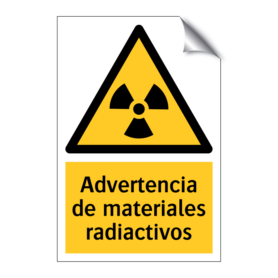 Advertencia de materiales radiactivos