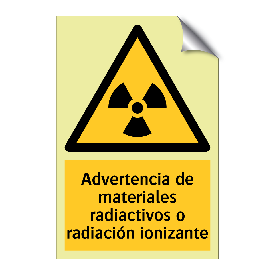 Advertencia de materiales radiactivos o radiación ionizante