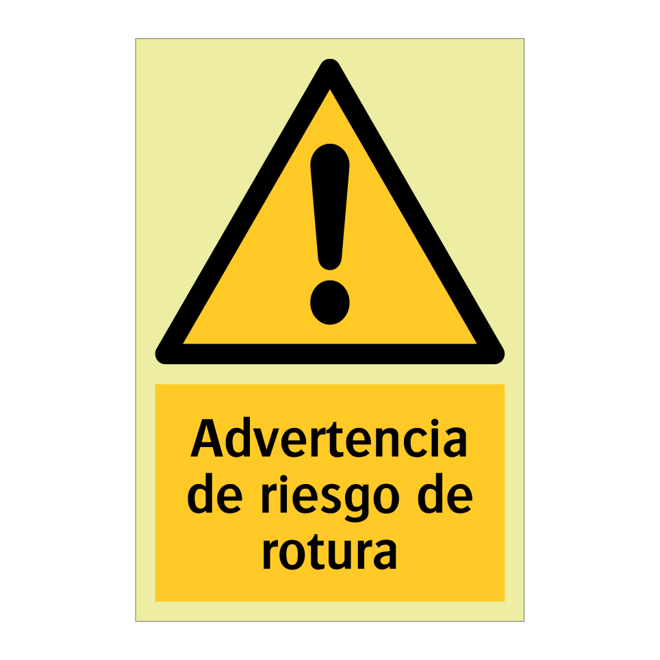 Advertencia de riesgo de rotura