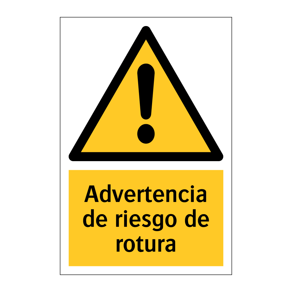 Advertencia de riesgo de rotura