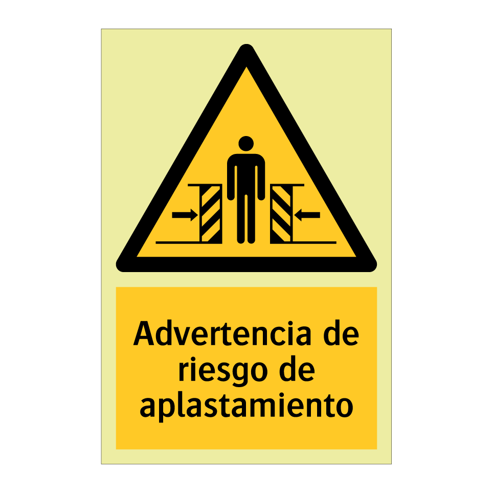 Advertencia de riesgo de aplastamiento
