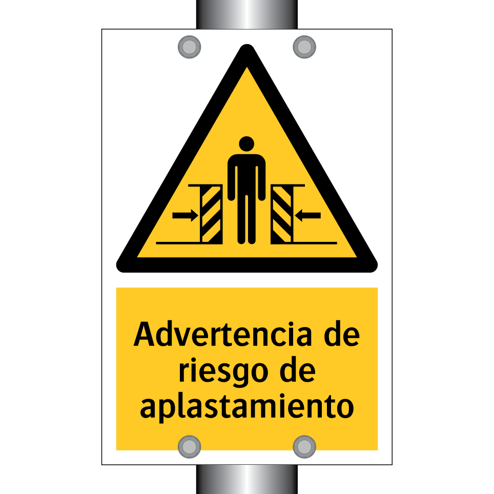 Advertencia de riesgo de aplastamiento