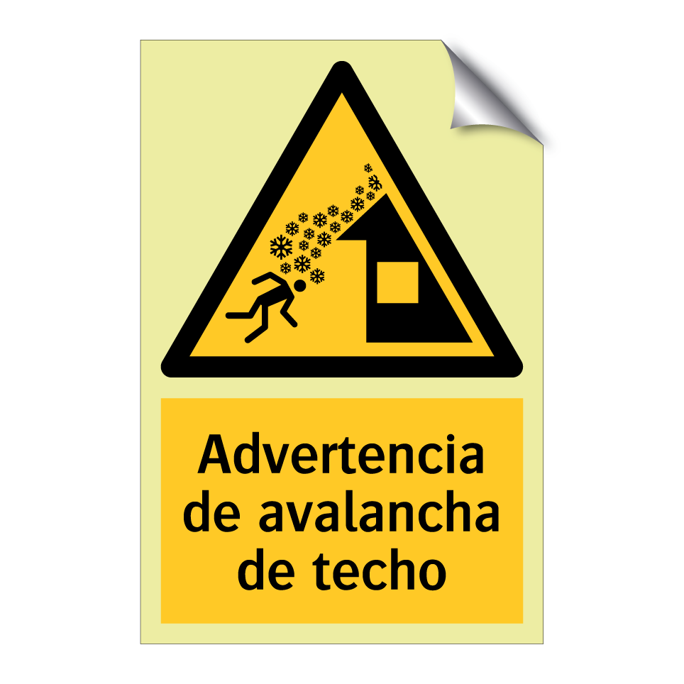 Advertencia de avalancha de techo