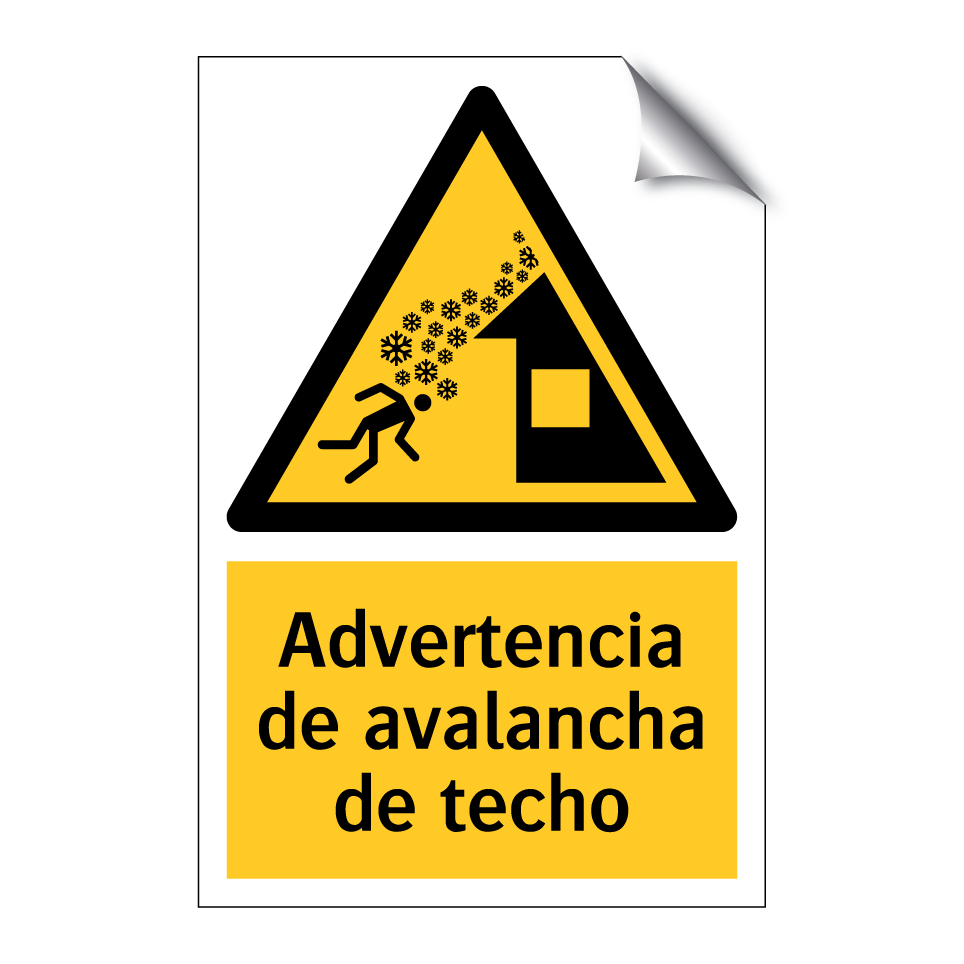 Advertencia de avalancha de techo