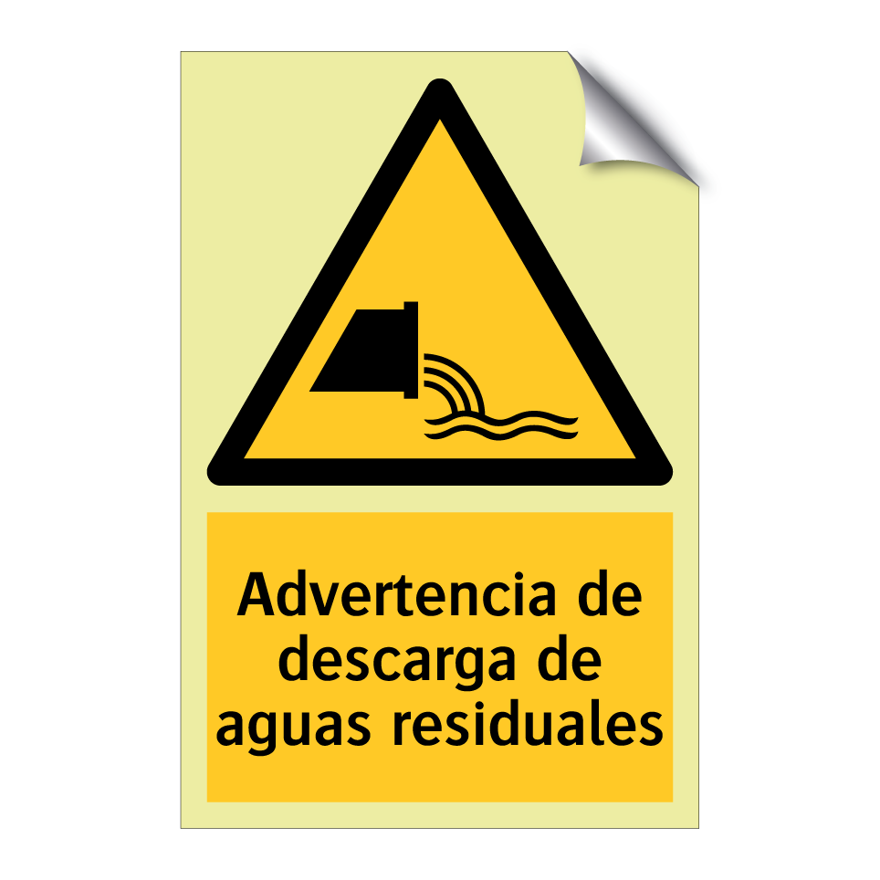 Advertencia de descarga de aguas residuales
