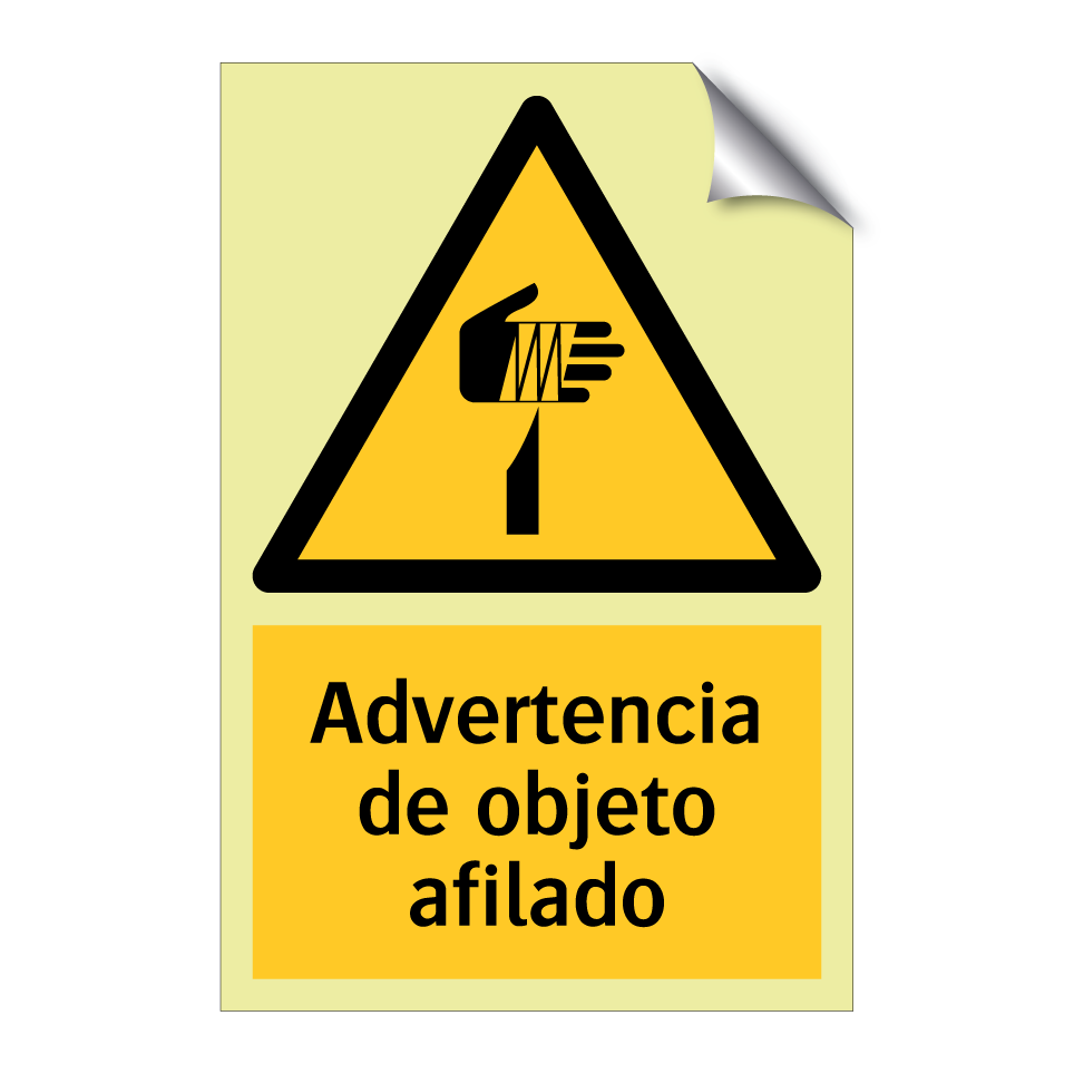Advertencia de objeto afilado