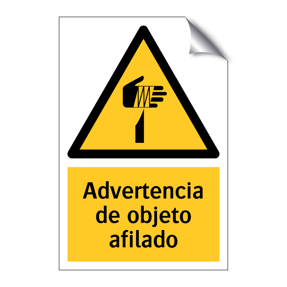 Advertencia de objeto afilado
