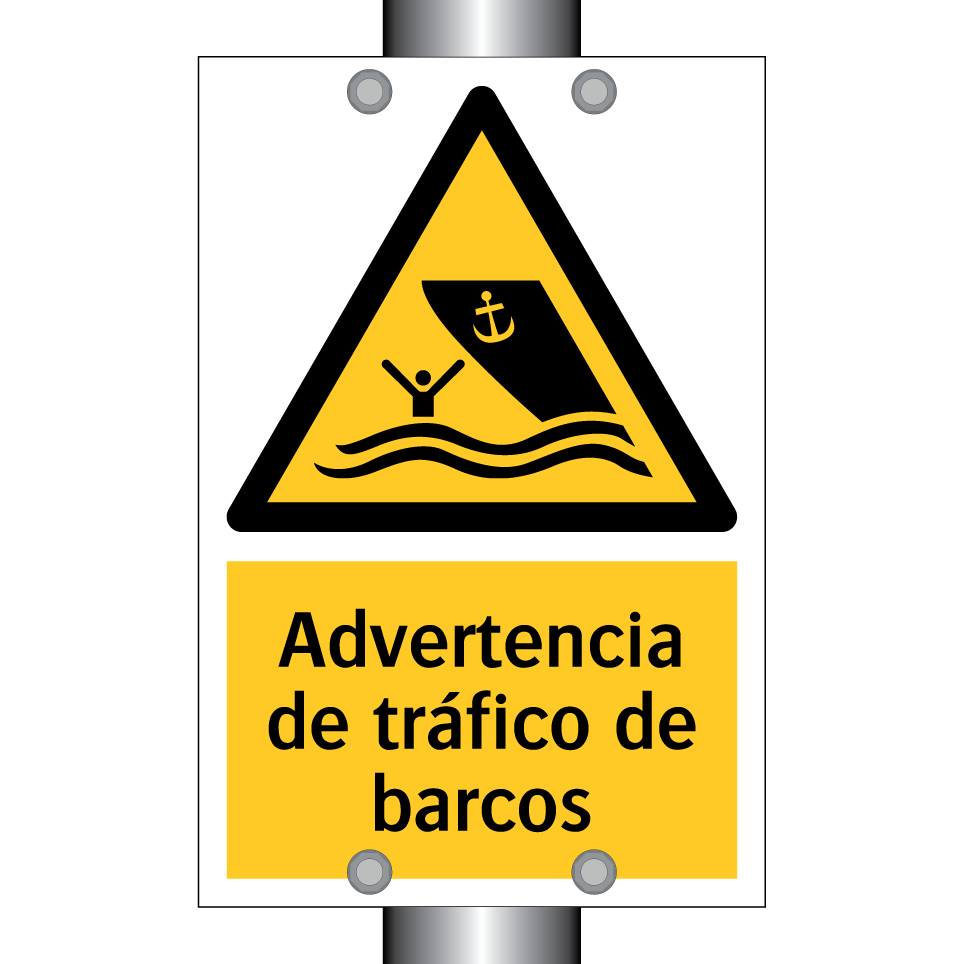 Advertencia de tráfico de barcos