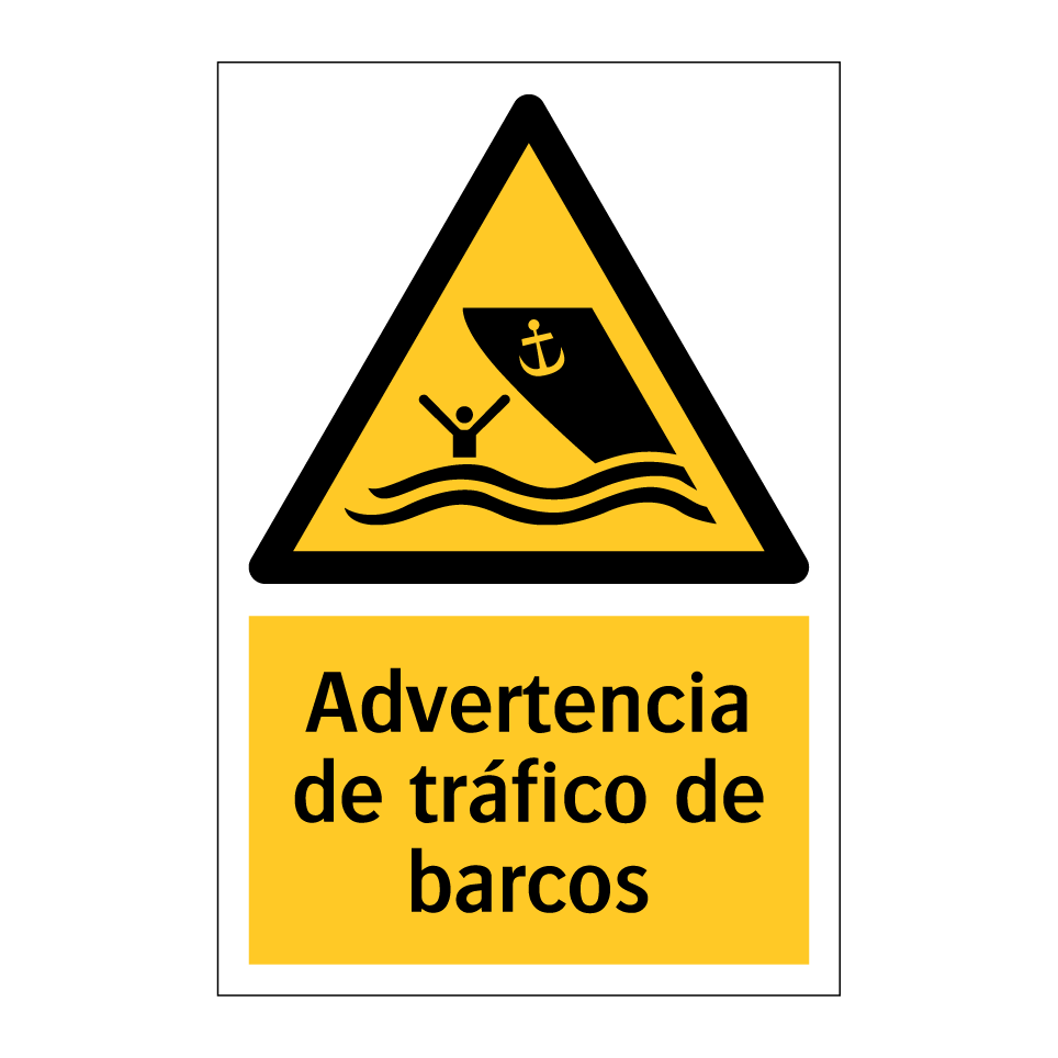 Advertencia de tráfico de barcos
