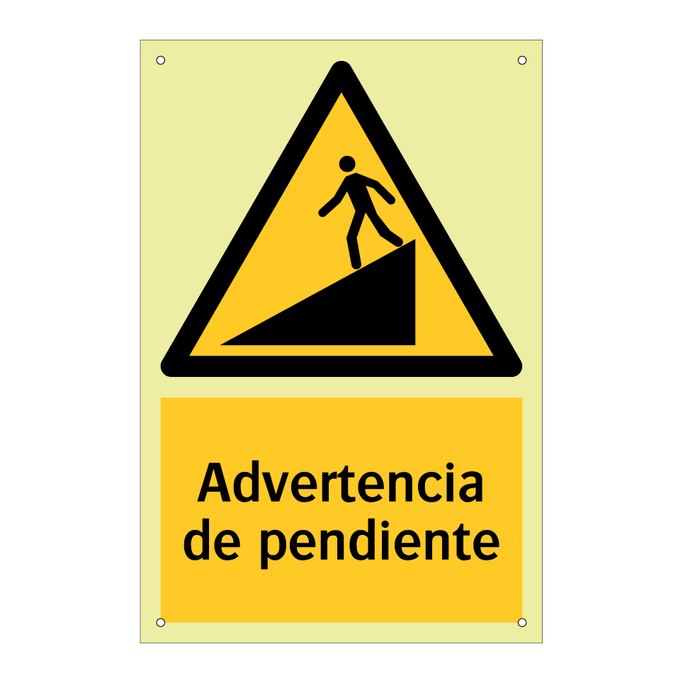 Advertencia de pendiente