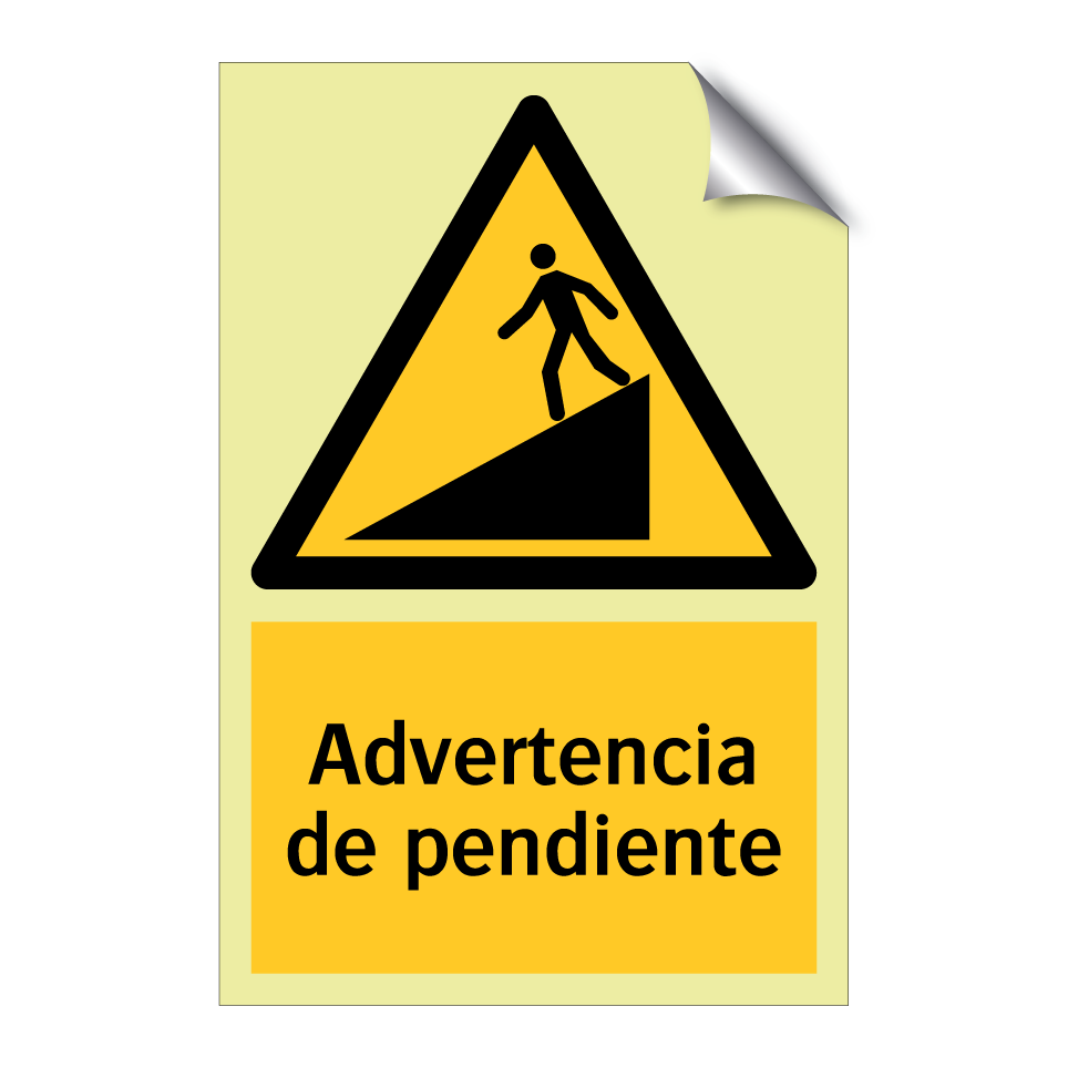 Advertencia de pendiente