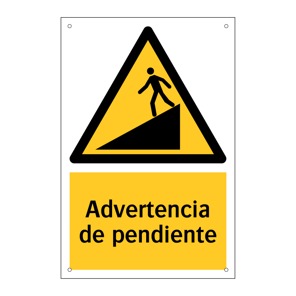 Advertencia de pendiente