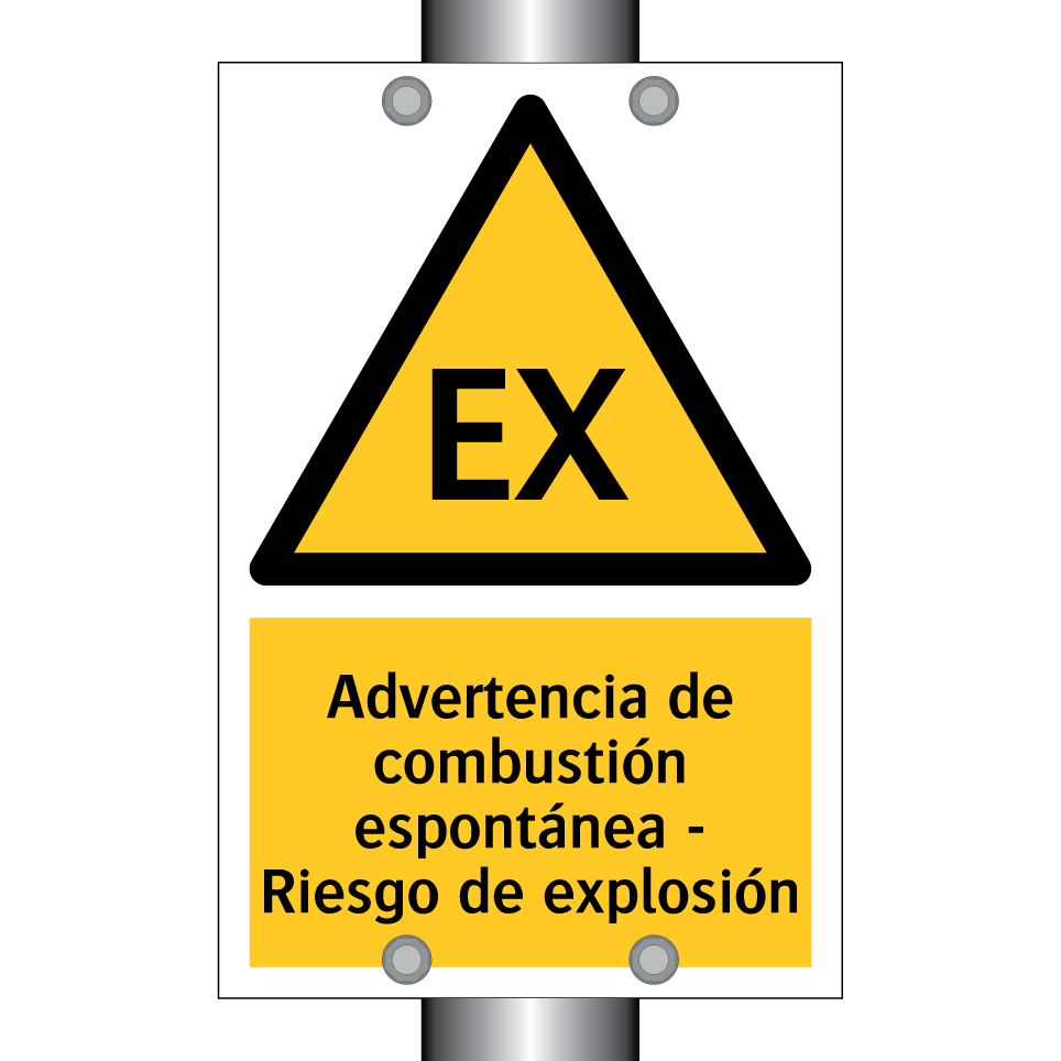 Advertencia de combustión espontánea - Riesgo de explosión