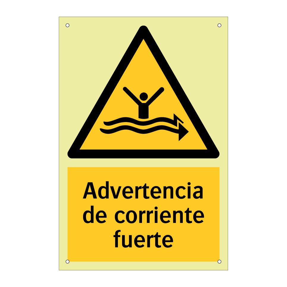 Advertencia de corriente fuerte