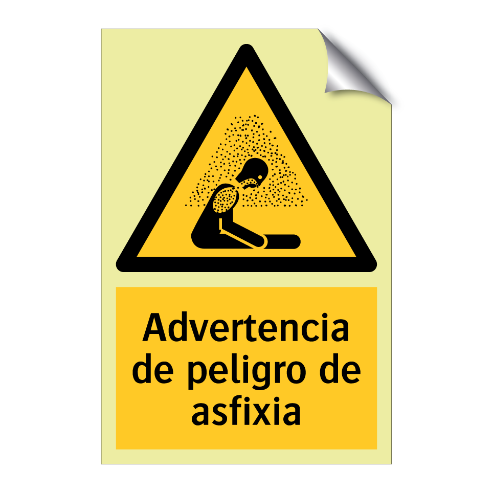 Advertencia de peligro de asfixia