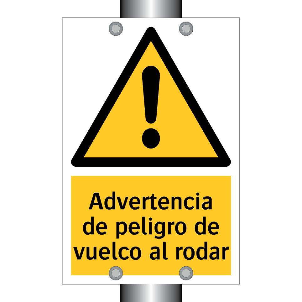 Advertencia de peligro de vuelco al rodar