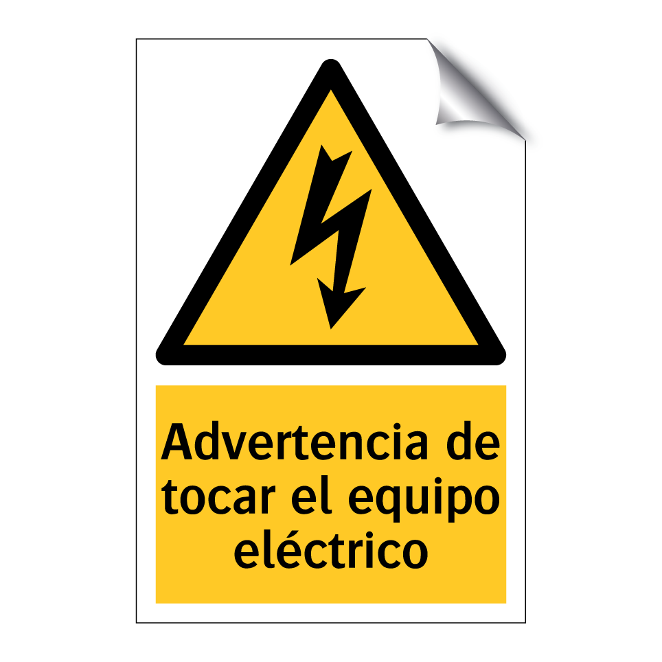 Advertencia de tocar el equipo eléctrico