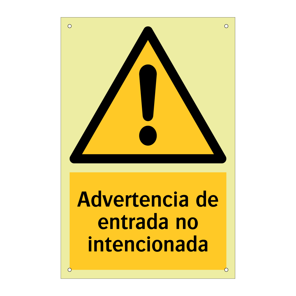 Advertencia de entrada no intencionada
