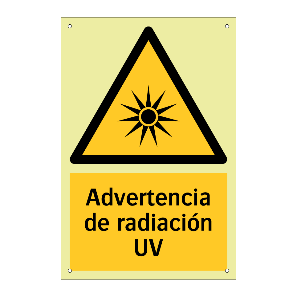 Advertencia de radiación UV
