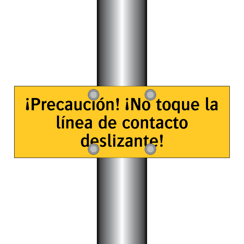 ¡Precaución! ¡No toque la línea de contacto deslizante!