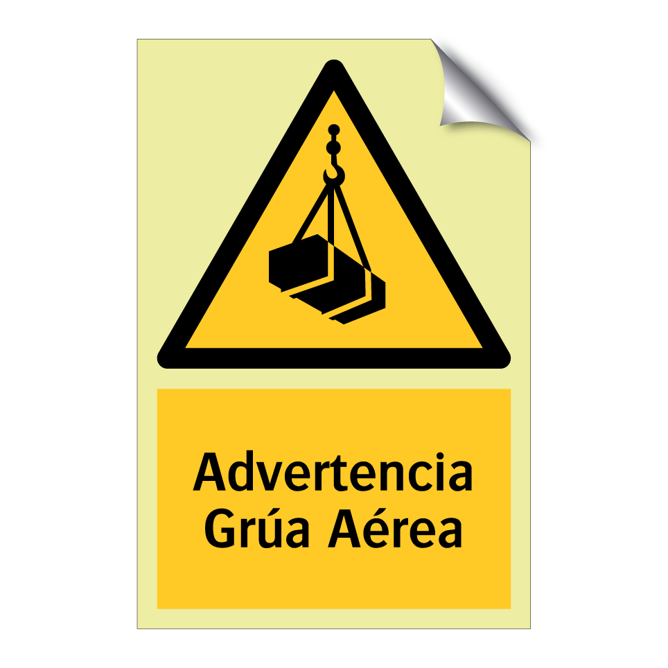 Advertencia Grúa Aérea