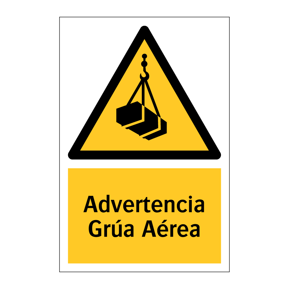 Advertencia Grúa Aérea